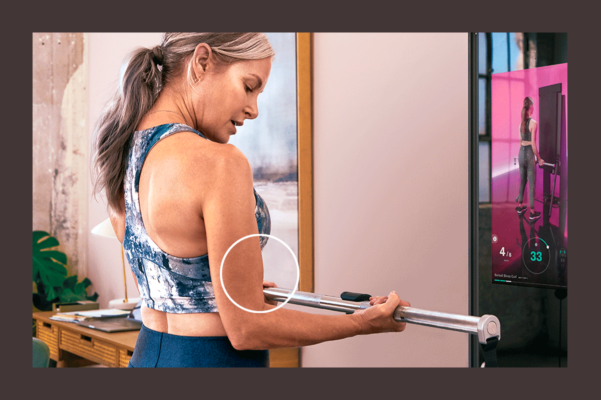 At-home biceps workout on Tonal.