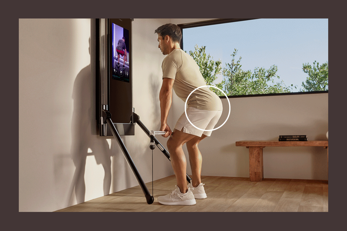At-home glute exercises on Tonal