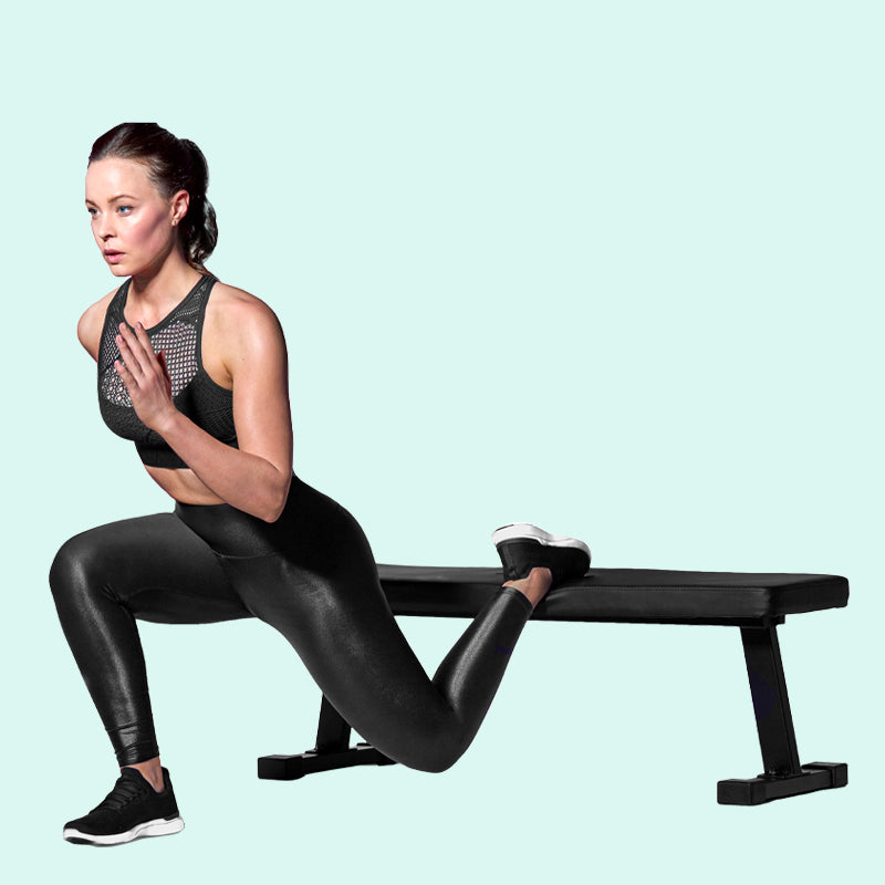 Bodyweight Bulgarian split squat; at-home glute exercises