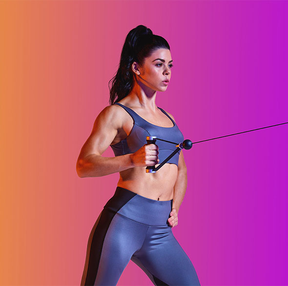 Person working out with a Tonal Resistance trainer
