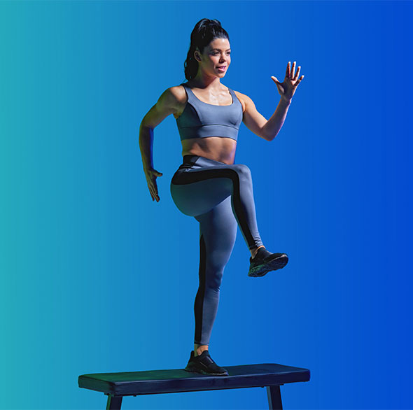 Person doing Tonal bodyweight workout