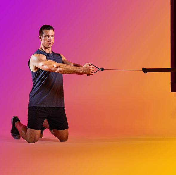 Person working out with a Tonal Resistance trainer