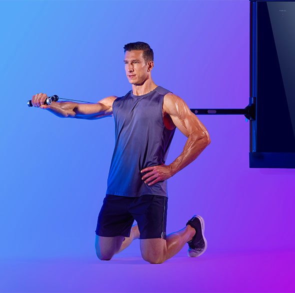 Person working out with a Tonal Resistance trainer