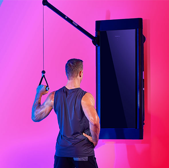 Person working out with a Tonal Resistance trainer