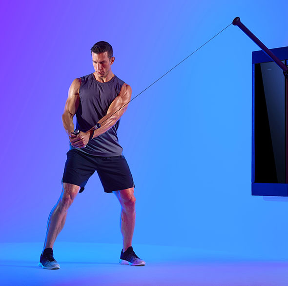 Person working out with a Tonal Resistance trainer