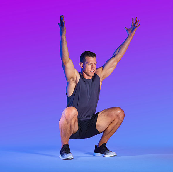 Person doing Tonal bodyweight workout