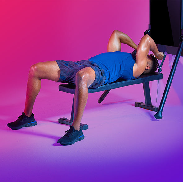 Person working out with a Tonal Resistance trainer