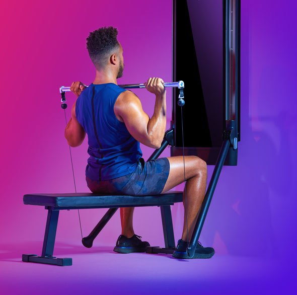 Person working out with a Tonal Resistance trainer