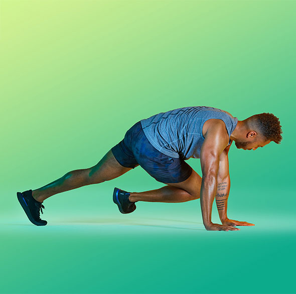 Person doing Tonal bodyweight workout
