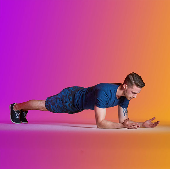 Person doing Tonal bodyweight workout