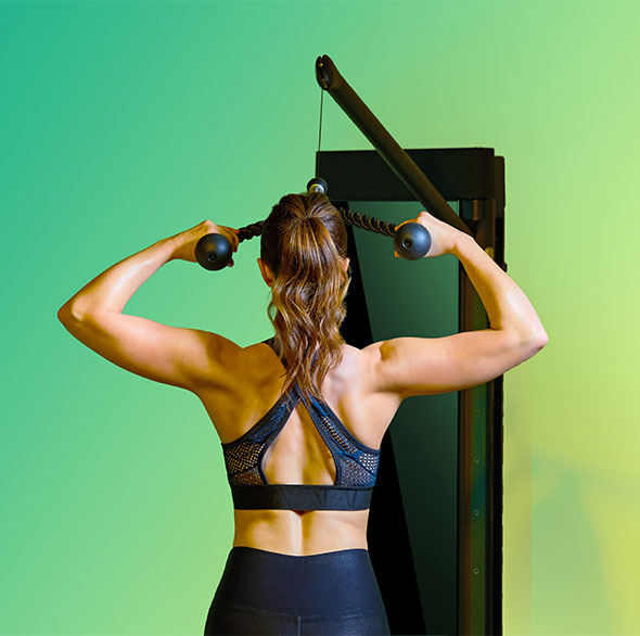 Person working out with a Tonal Resistance trainer