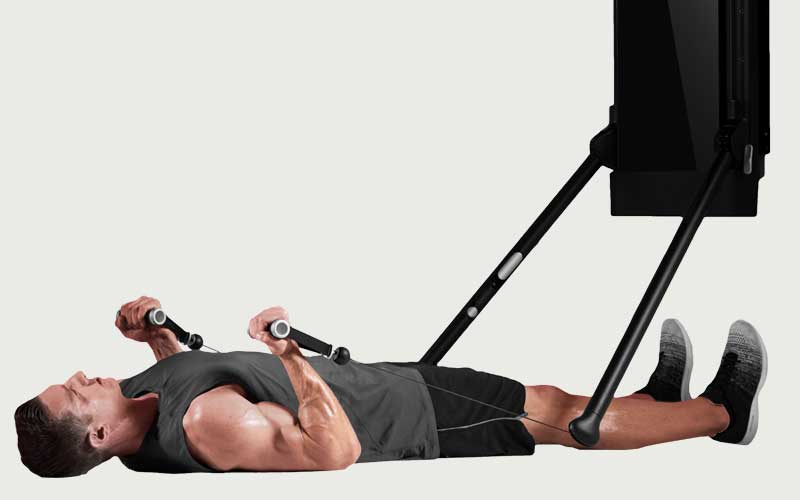 Lying biceps curl; at-home biceps workout