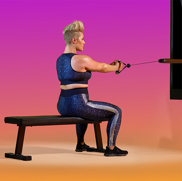 Person working out with a Tonal Resistance trainer