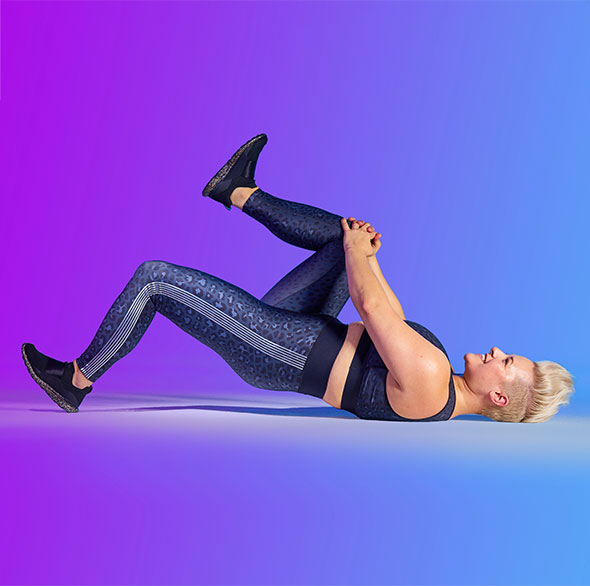 Person doing Tonal bodyweight workout