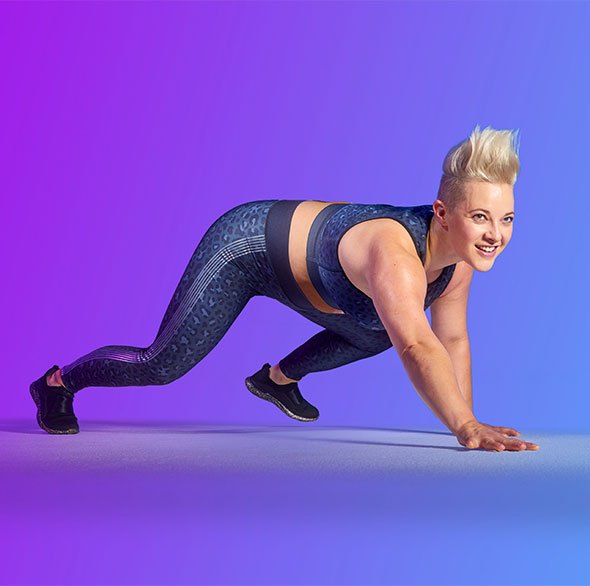 Person doing Tonal bodyweight workout