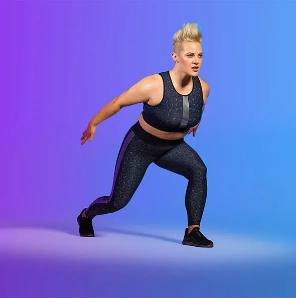 Person doing Tonal bodyweight workout