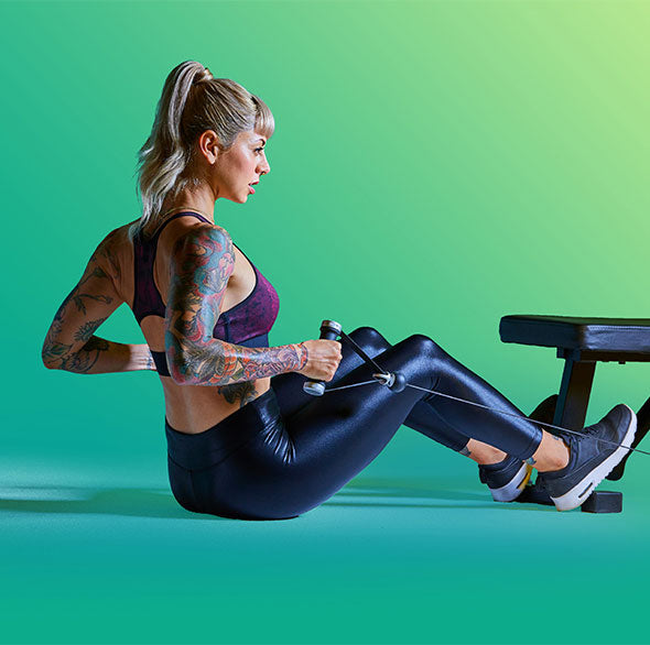 Person working out with a Tonal Resistance trainer