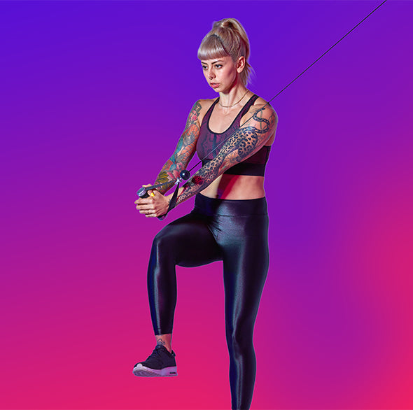 Person working out with a Tonal Resistance trainer