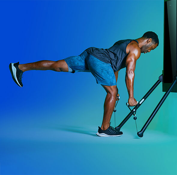 Person working out with a Tonal Resistance trainer