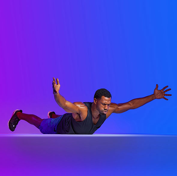 Person doing Tonal bodyweight workout