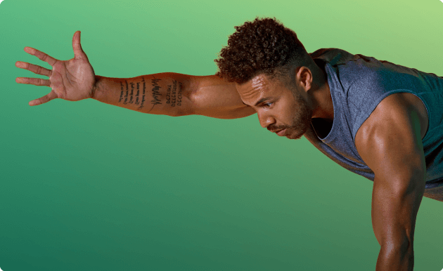 Person doing Tonal bodyweight workout