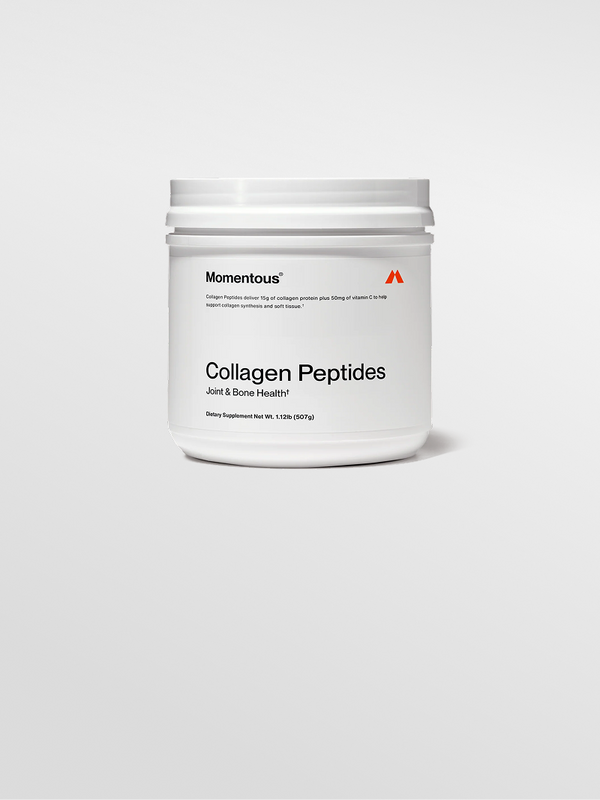 Container of Momentous Collagen Peptides on a white background