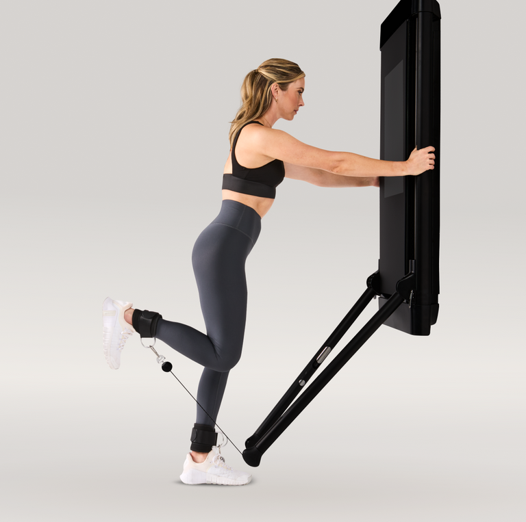 Ankle Strap standing single leg hamstring curl