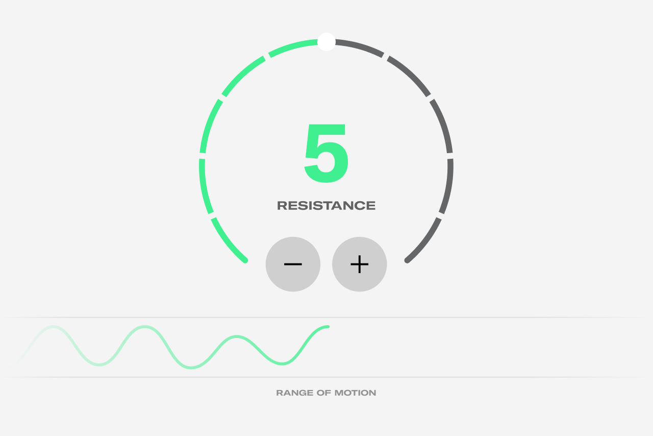 Resistance measurement interface with a number '5' on a light gray background